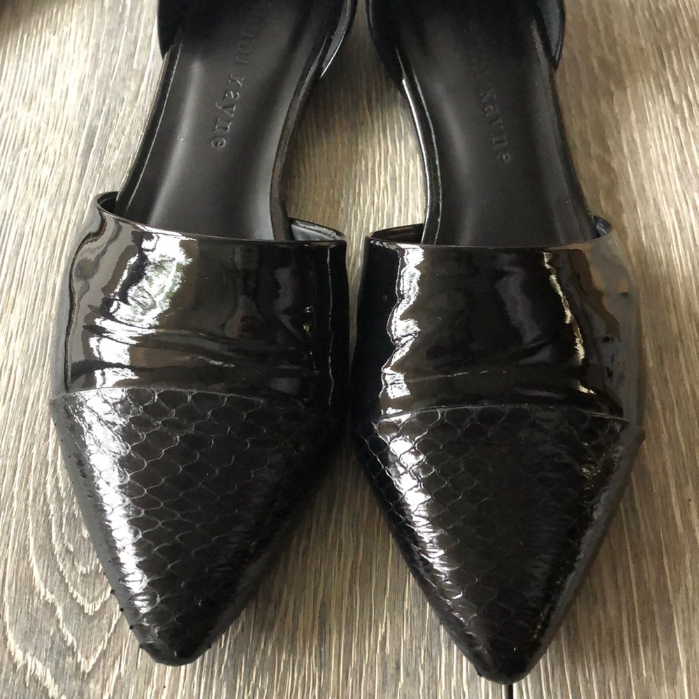 Jenni Kayne Patent Leather Snakeskin D’Orsay Flats - Picture 5 of 9